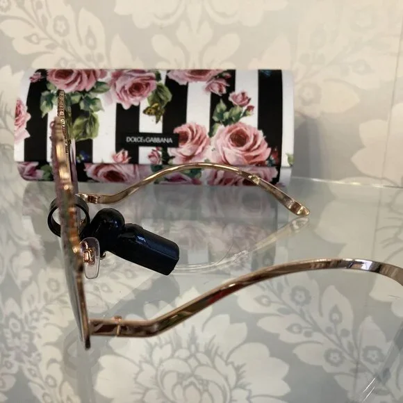 Dolce & Gabbana Sequin Rose Sunglasses